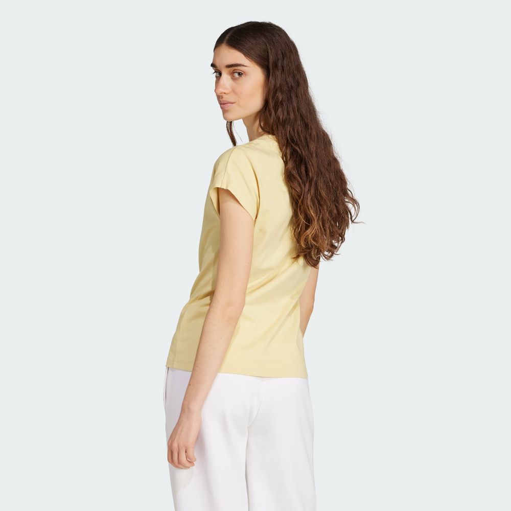 Foto 4 pulgar | Playera Essentials Linear Algodón Adidas Amarillo Mujer