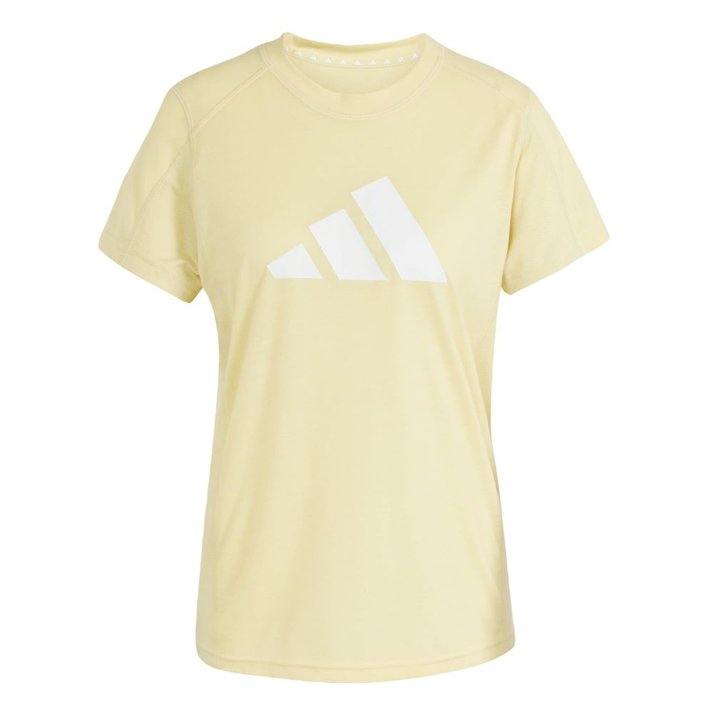 Foto 2 pulgar | Playera De Entrenamiento Train Essentials Big Performance Logo Adidas Amarillo Mujer