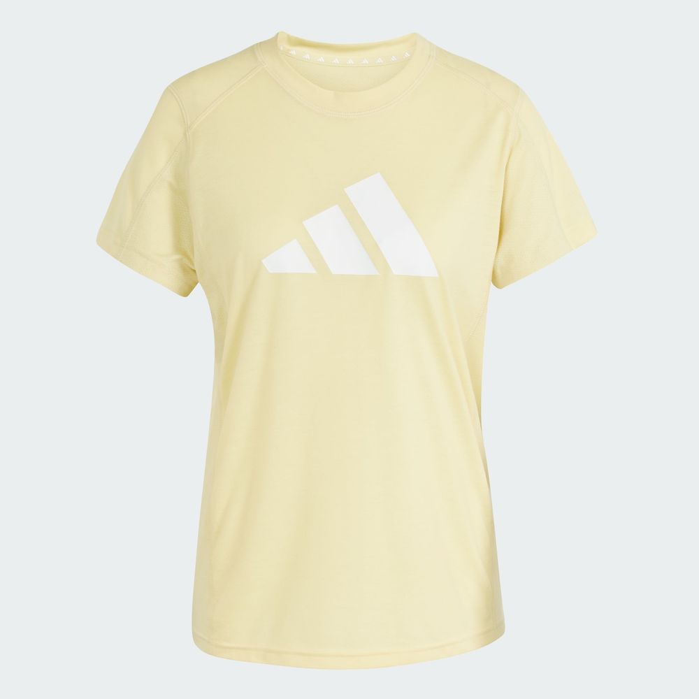 Foto 4 pulgar | Playera De Entrenamiento Train Essentials Big Performance Logo Adidas Amarillo Mujer
