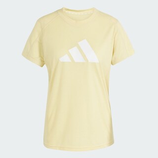 Foto 3 | Playera De Entrenamiento Train Essentials Big Performance Logo Adidas Amarillo Mujer