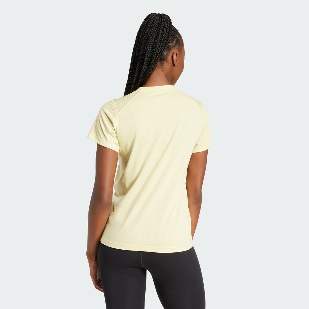 Foto 5 pulgar | Playera De Entrenamiento Train Essentials Big Performance Logo Adidas Amarillo Mujer
