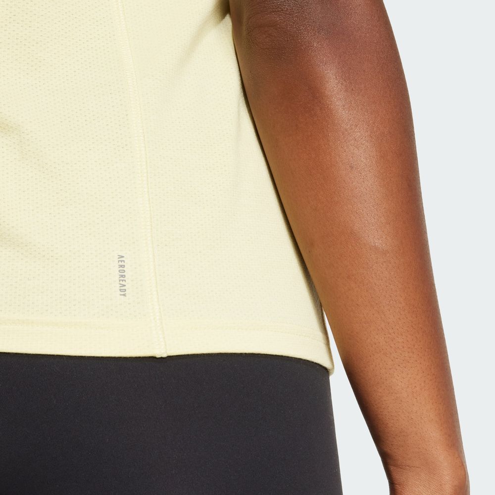 Foto 8 pulgar | Playera De Entrenamiento Train Essentials Big Performance Logo Adidas Amarillo Mujer