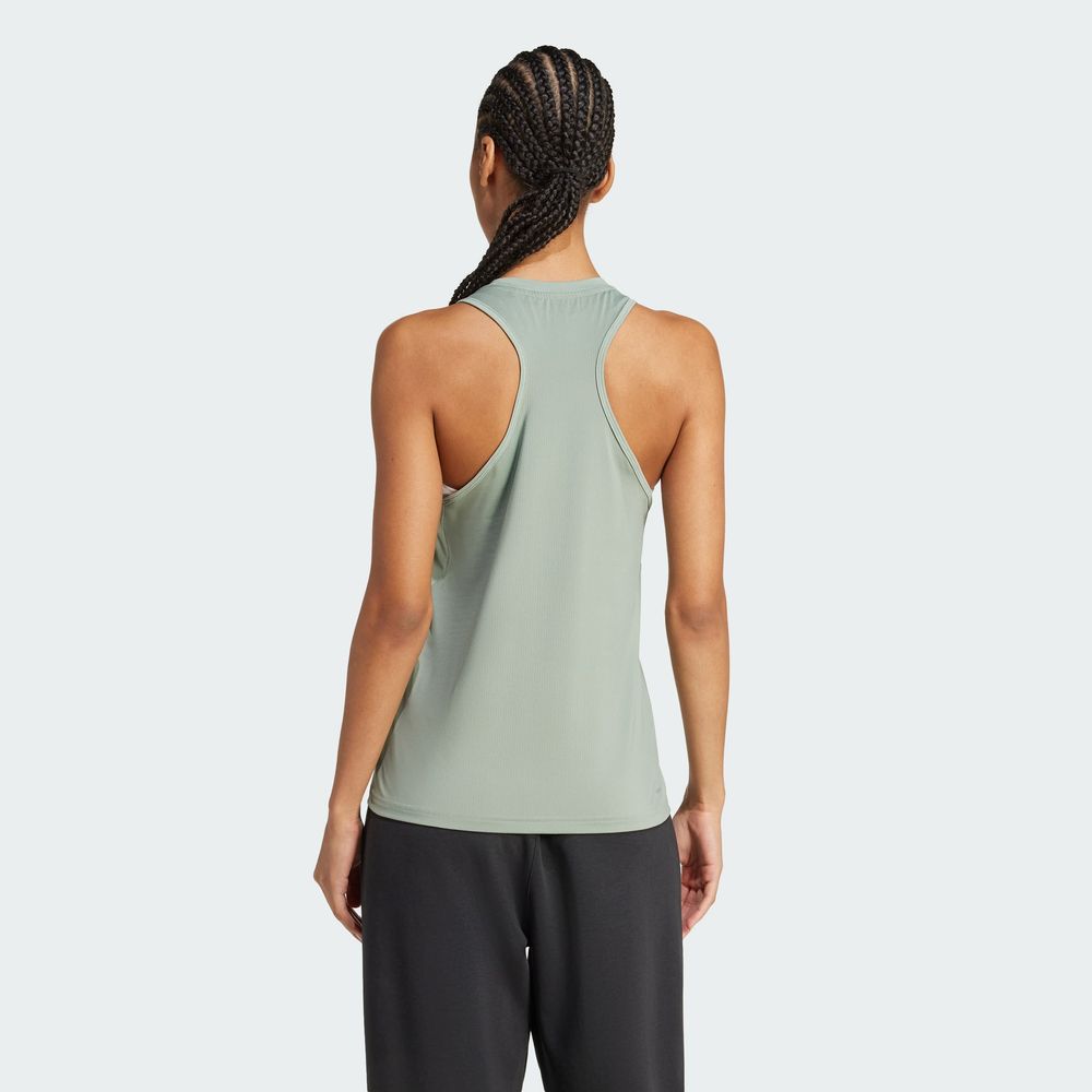 Foto 5 pulgar | Playera Sin Mangas Designed For Training Adidas Verde Mujer