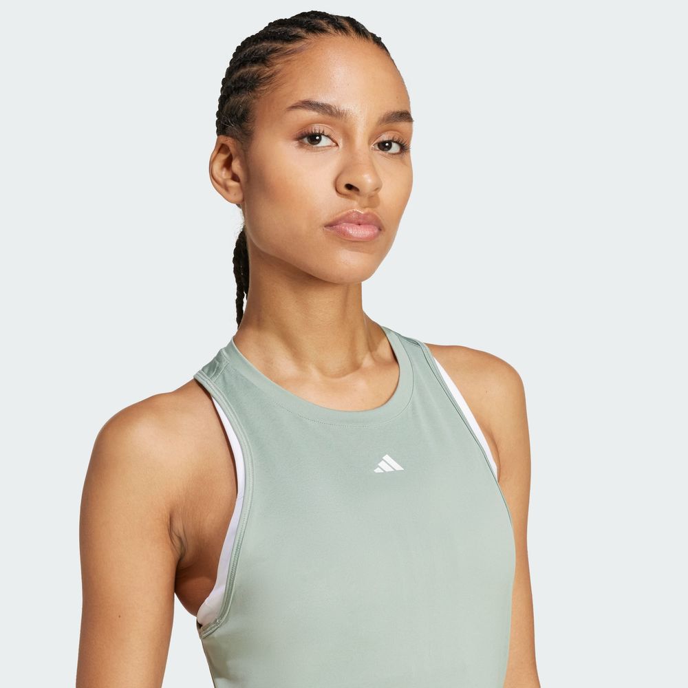 Foto 7 pulgar | Playera Sin Mangas Designed For Training Adidas Verde Mujer