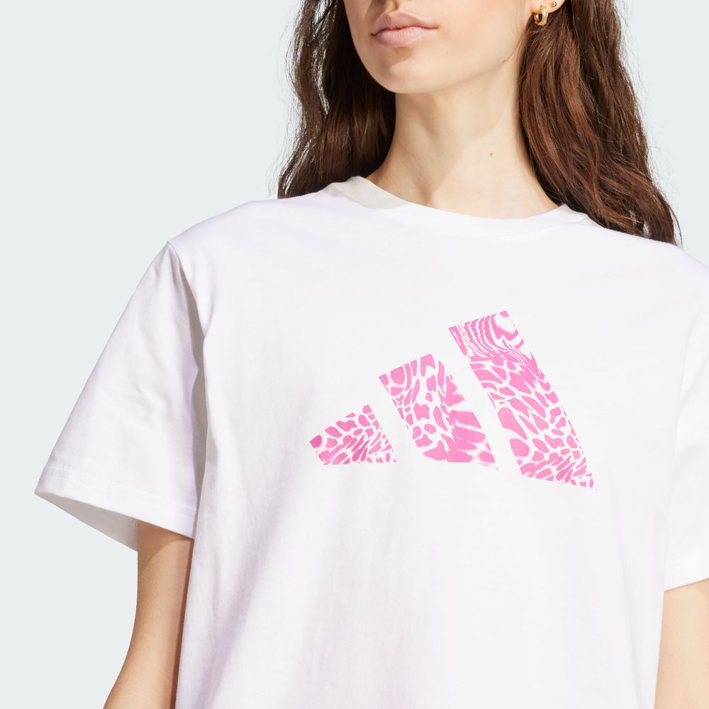 Foto 8 pulgar | W C Camo Tee Adidas Blanco para Mujer