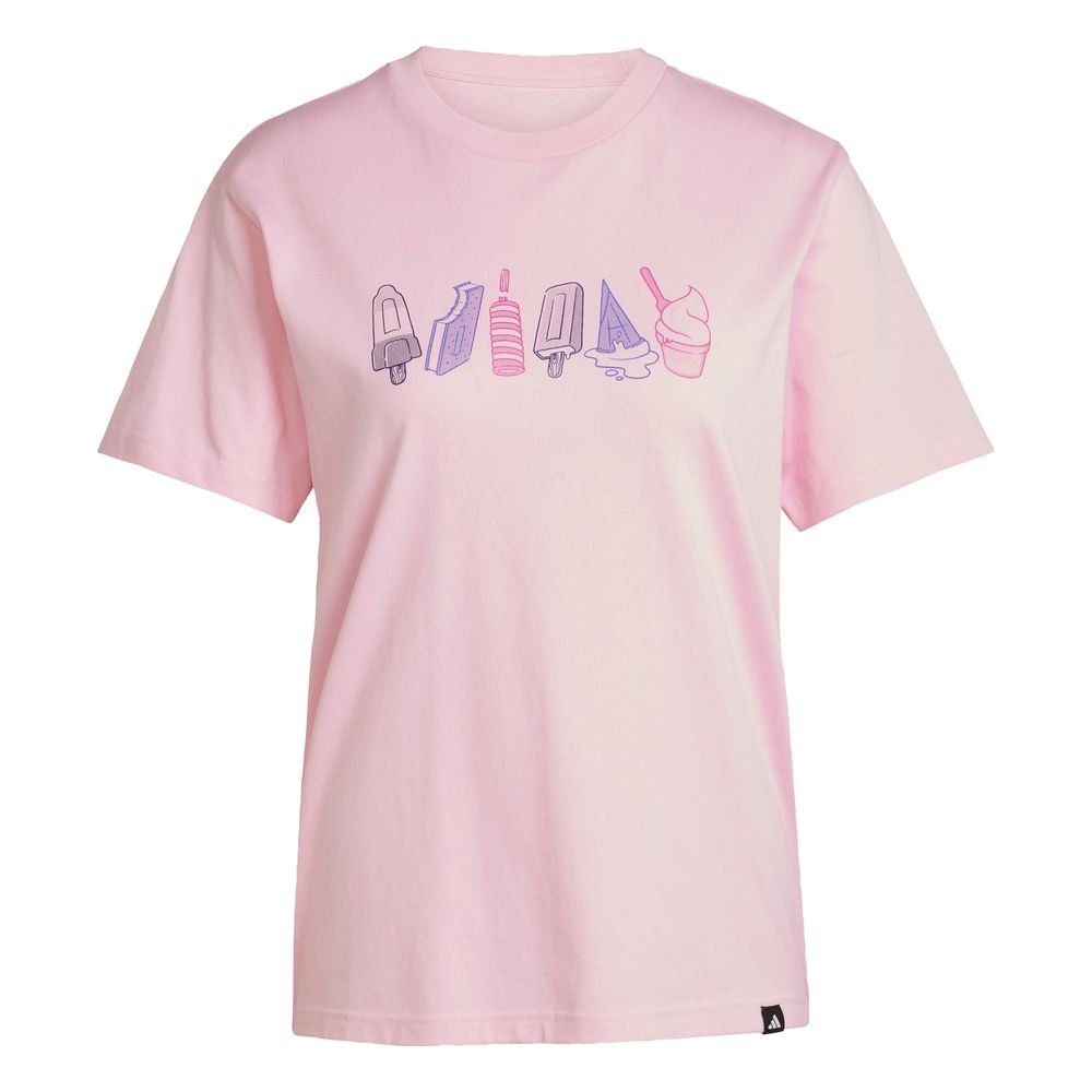 Foto 2 pulgar | W L Food Tee Adidas Rosa para Mujer