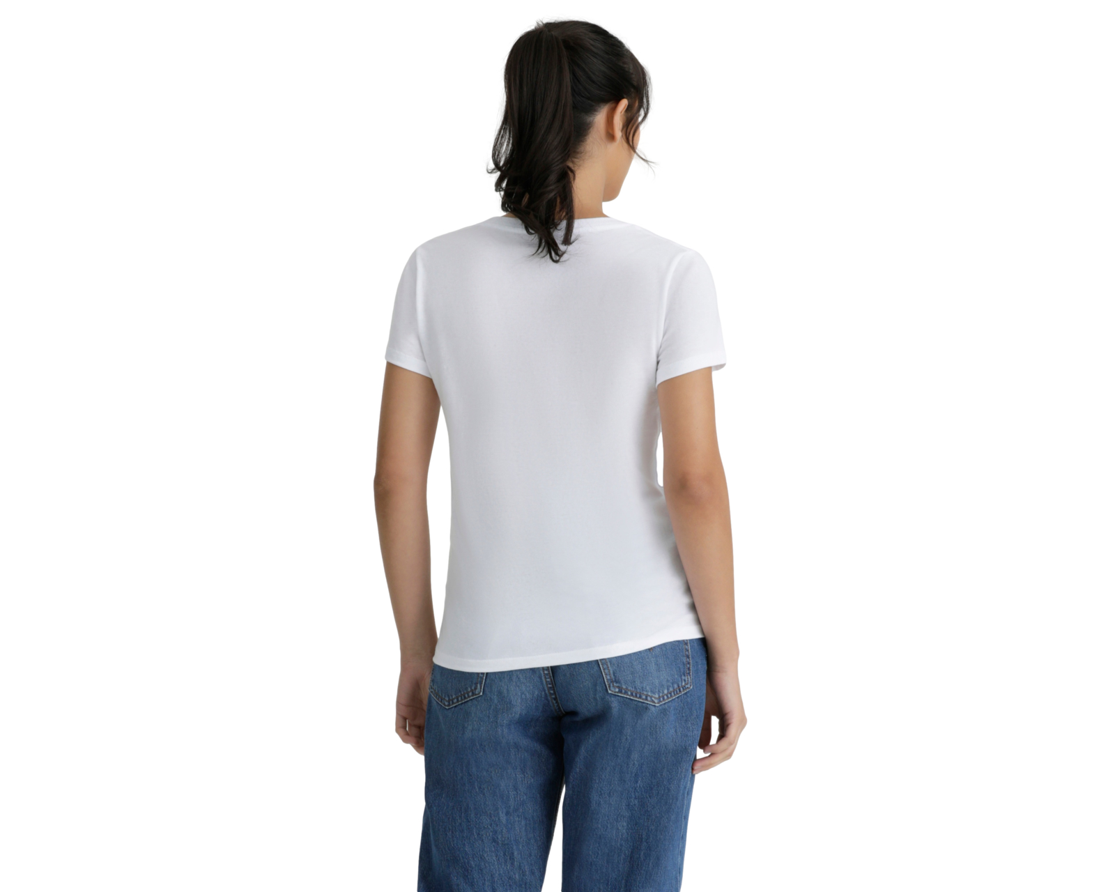 Foto 4 pulgar | Playera Perfect V Neck Levi’s Blanco para Mujer