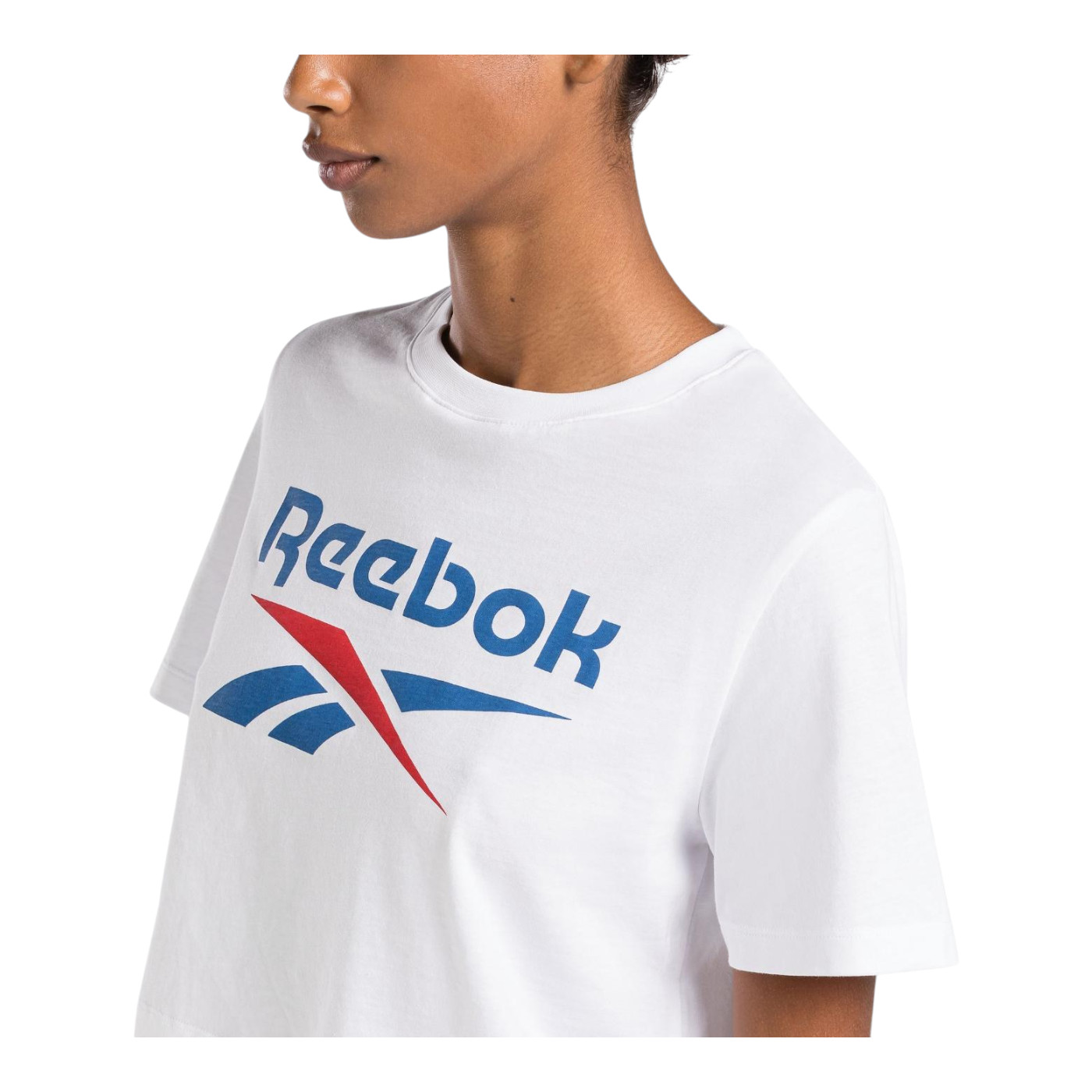 Foto 6 pulgar | Playera Reebok Reebok Identity Big Logo Crop Tee Color Blanco Para Mujer Modelo 100037593