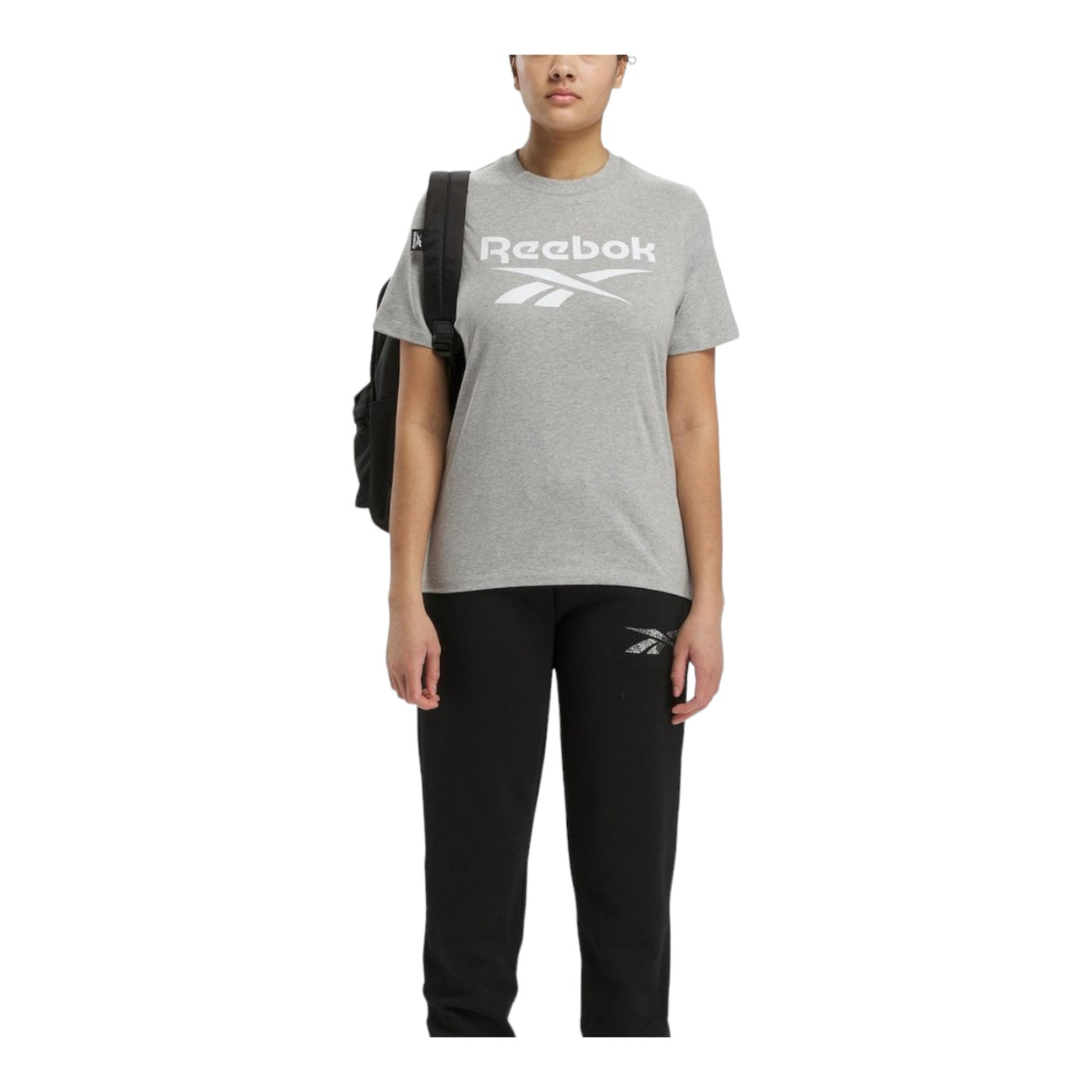 Foto 2 pulgar | Playera Reebok Reebok Identity Big Logo Tee Color Gris Para Mujer Modelo 100034852