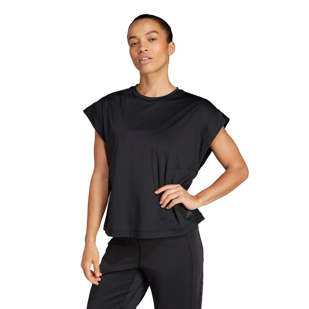 Foto 3 pulgar | Playera Yoga Adidas Negro Mujer