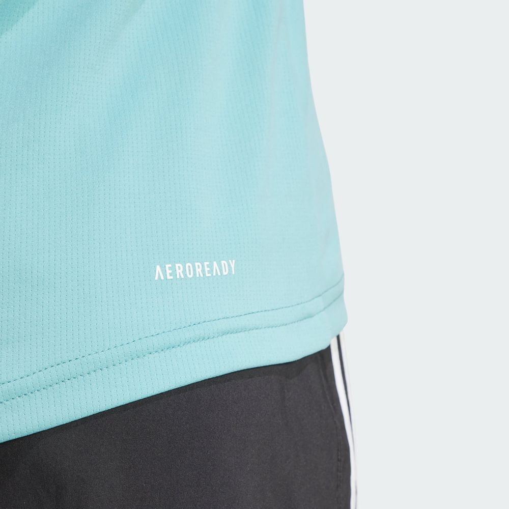 Foto 8 pulgar | Playera Aeroready Designed 2 Move Sport Adidas Turquesa Mujer