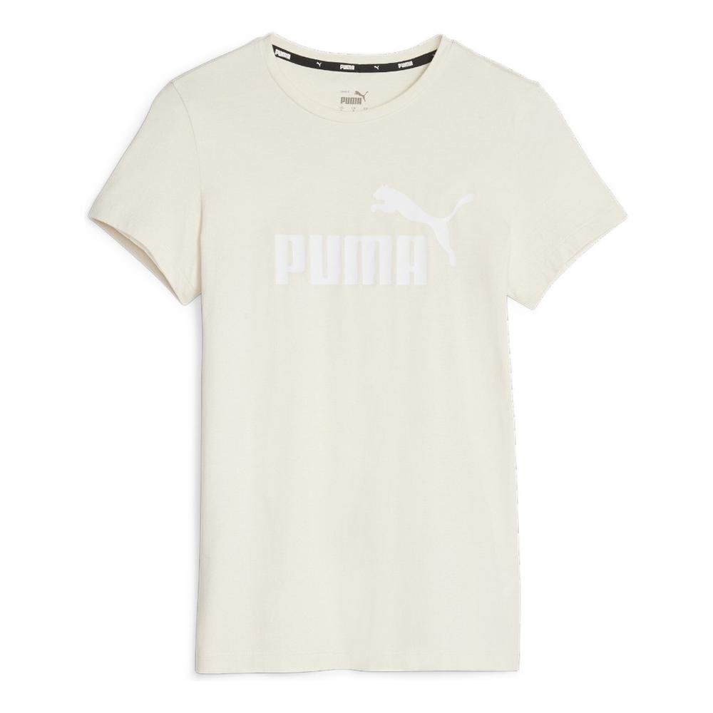 Playera Puma Ess Logo Tee Beige para Mujer