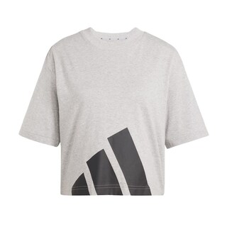 Foto 1 | Playera Essentials Boyfriend Logo Grande Adidas Gris Mujer