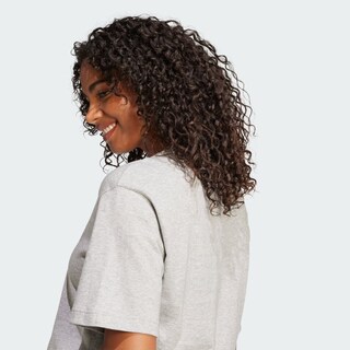 Foto 7 | Playera Essentials Boyfriend Logo Grande Adidas Gris Mujer