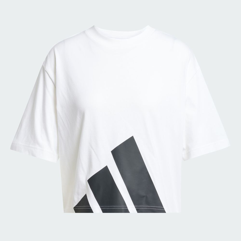 Foto 4 pulgar | Playera Essentials Boyfriend Logo Grande Adidas Blanco Mujer