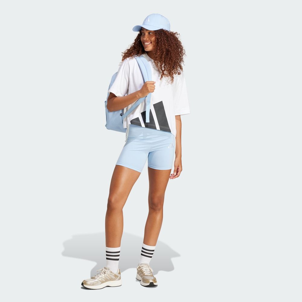Foto 7 pulgar | Playera Essentials Boyfriend Logo Grande Adidas Blanco Mujer
