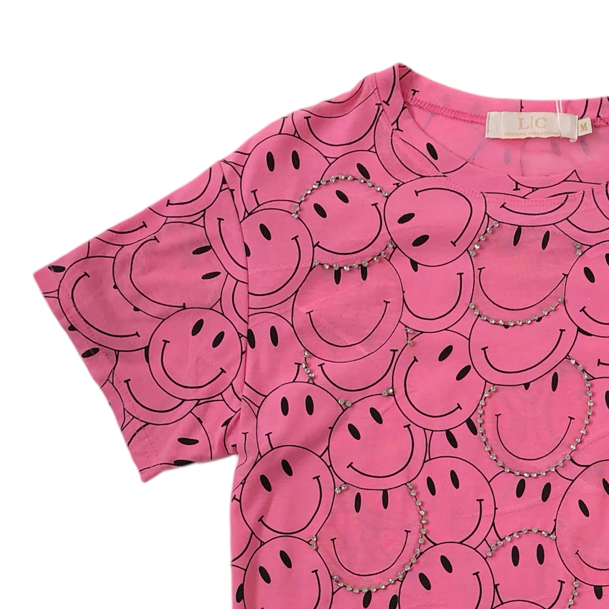 Foto 4 pulgar | Playera Pink Caritas LC