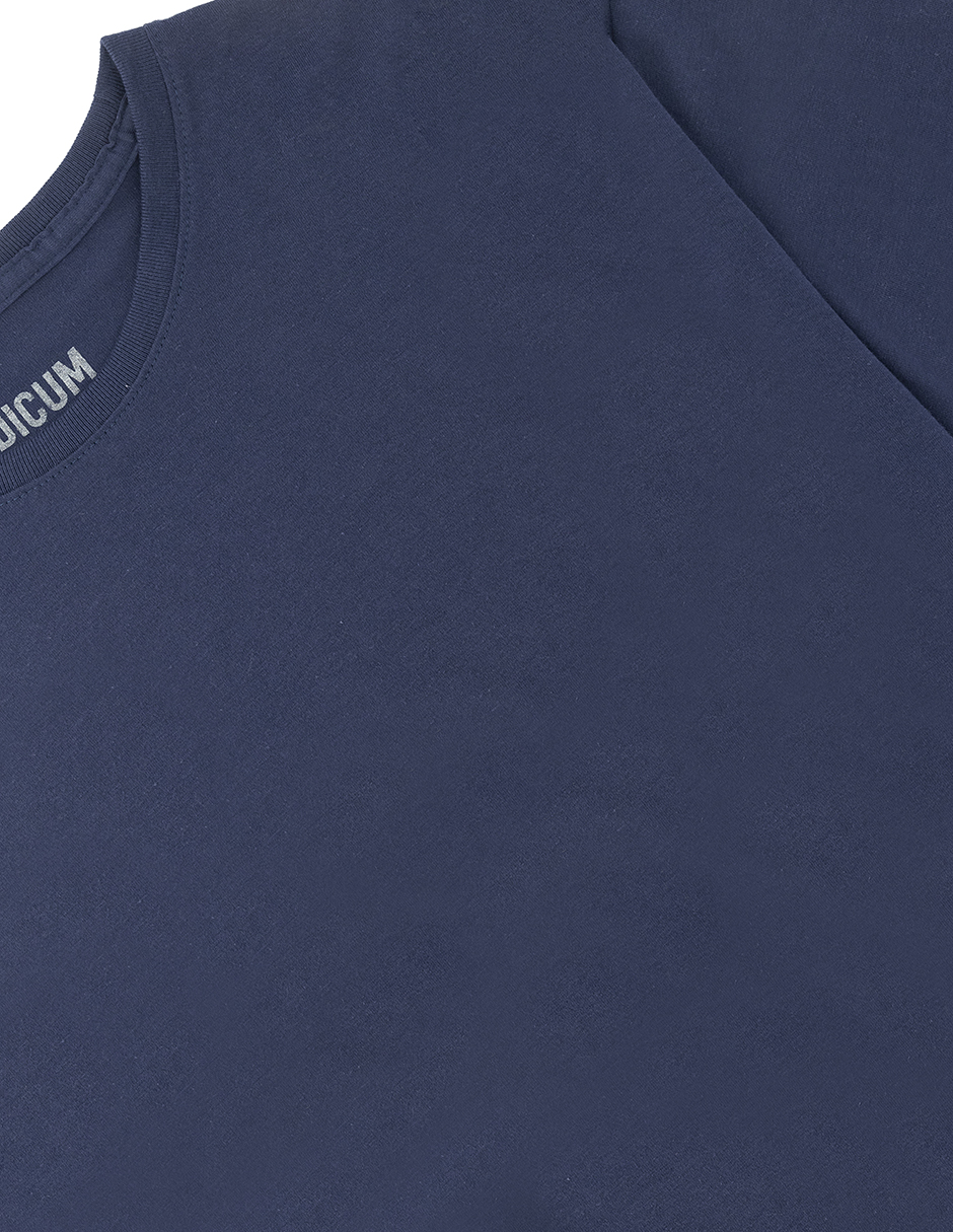 Foto 7 pulgar | Playera Básica Indicum Denim Marino Mujer