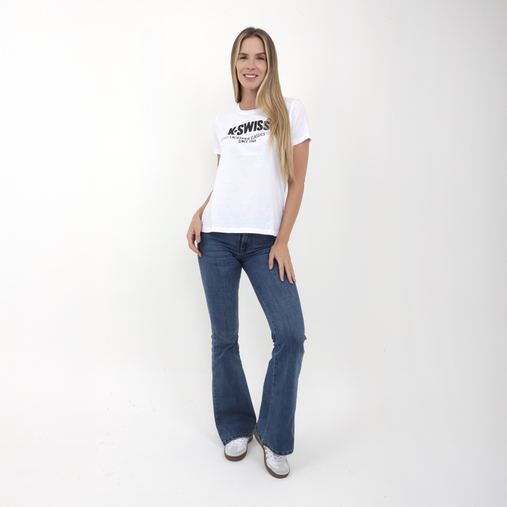 Foto 3 pulgar | Playera K-swiss Casual Classic K-swiss Para Mujer Color Blanco