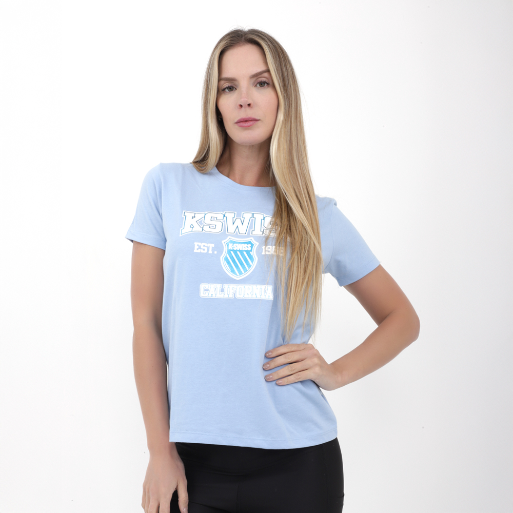 Foto 4 pulgar | Playera K-swiss Casual Jhoana  Para Mujer Color Azul