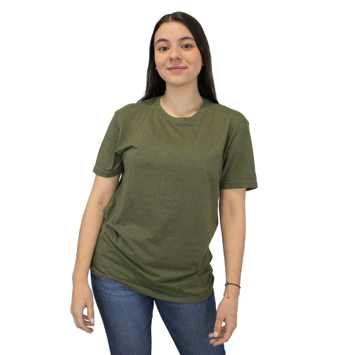 Foto 2 pulgar | Playera Básica Indicum Denim Verde para Mujer