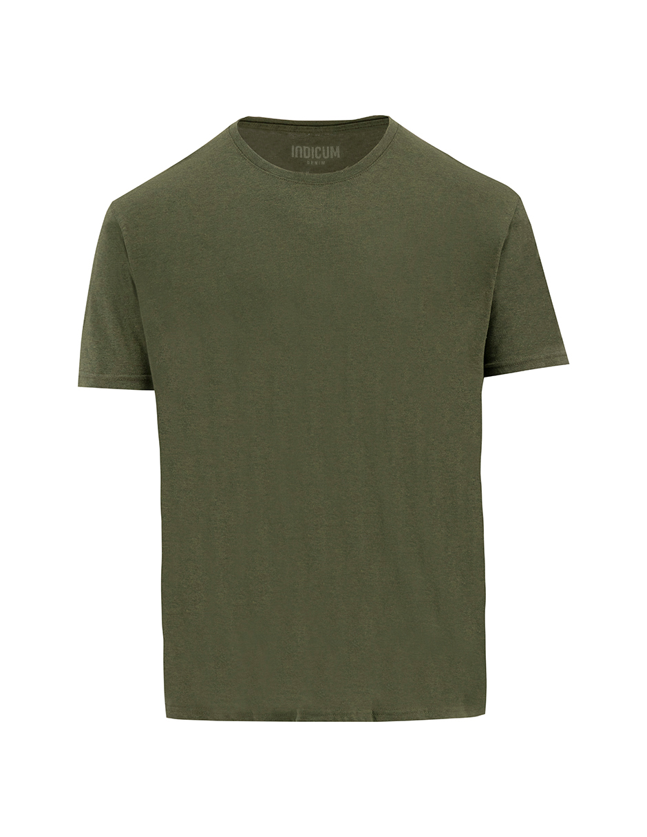 Foto 3 pulgar | Playera Básica Indicum Denim Verde para Mujer