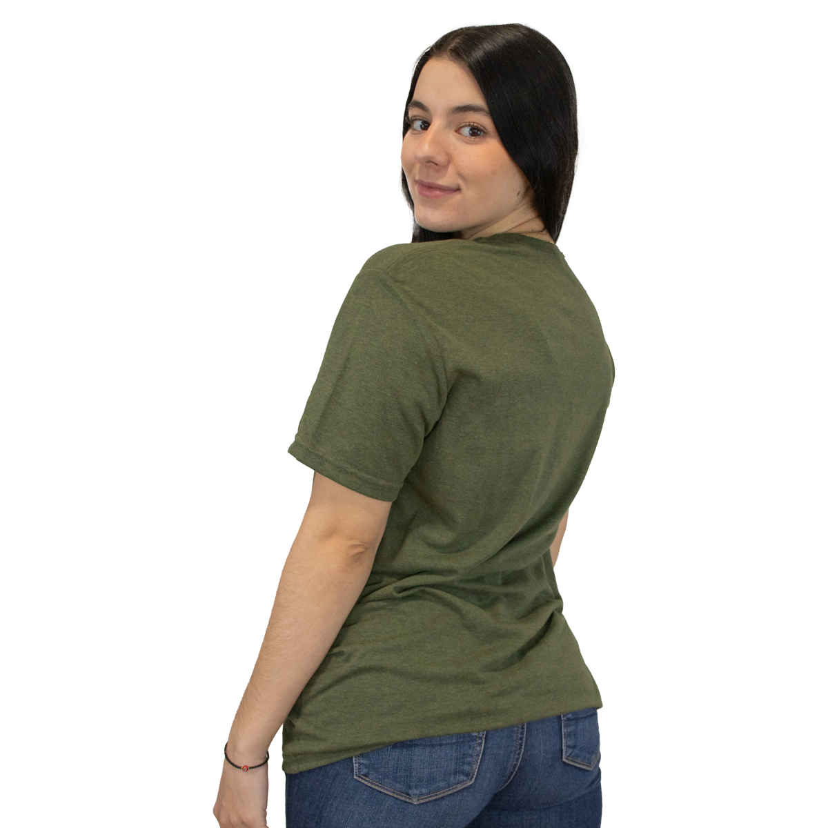 Foto 4 pulgar | Playera Básica Indicum Denim Verde para Mujer