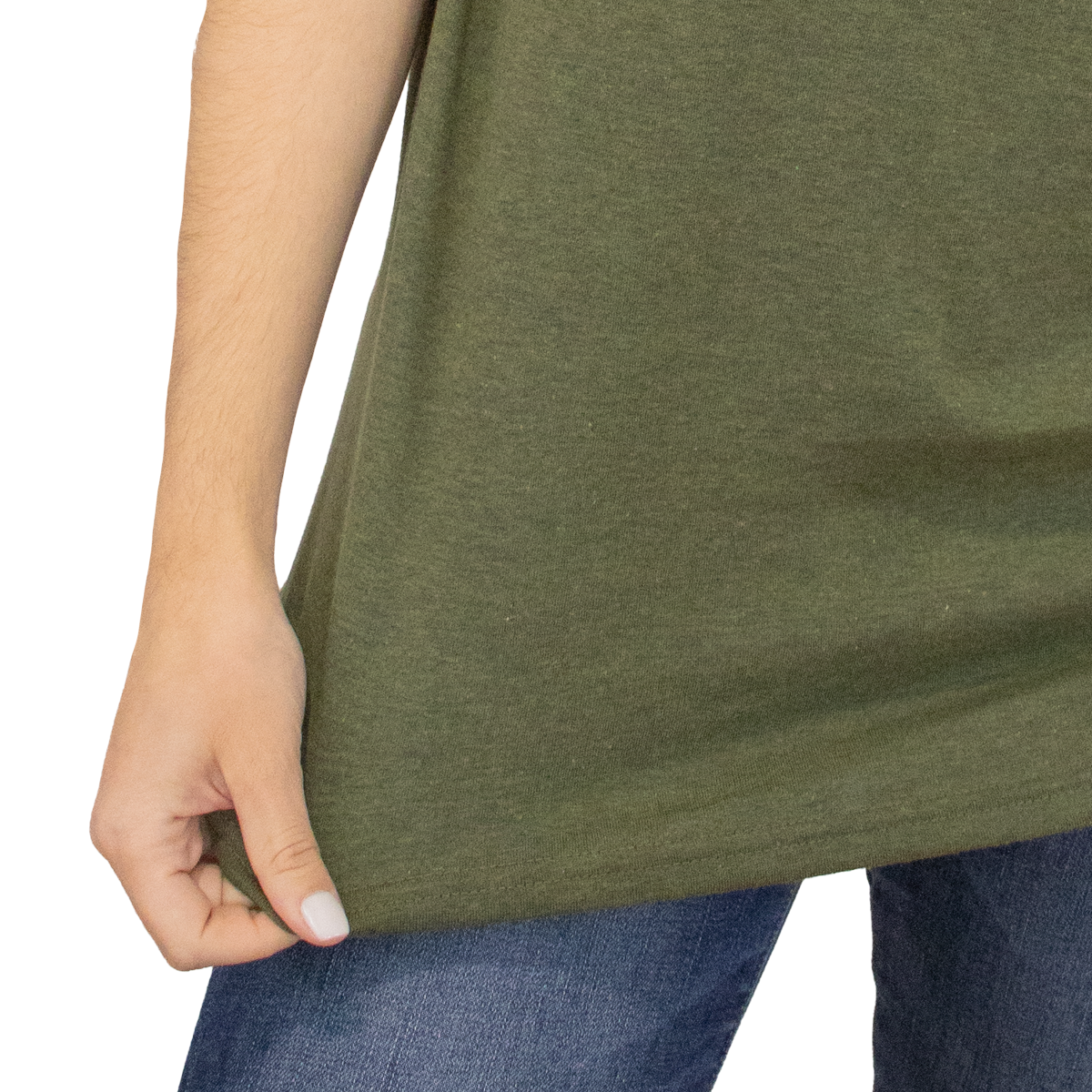 Foto 8 pulgar | Playera Básica Indicum Denim Verde para Mujer