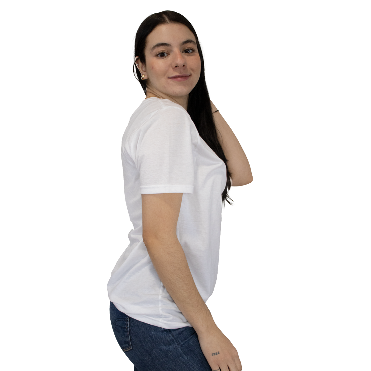 Foto 6 pulgar | Playera Básica Indicum Denim Blanco para Mujer