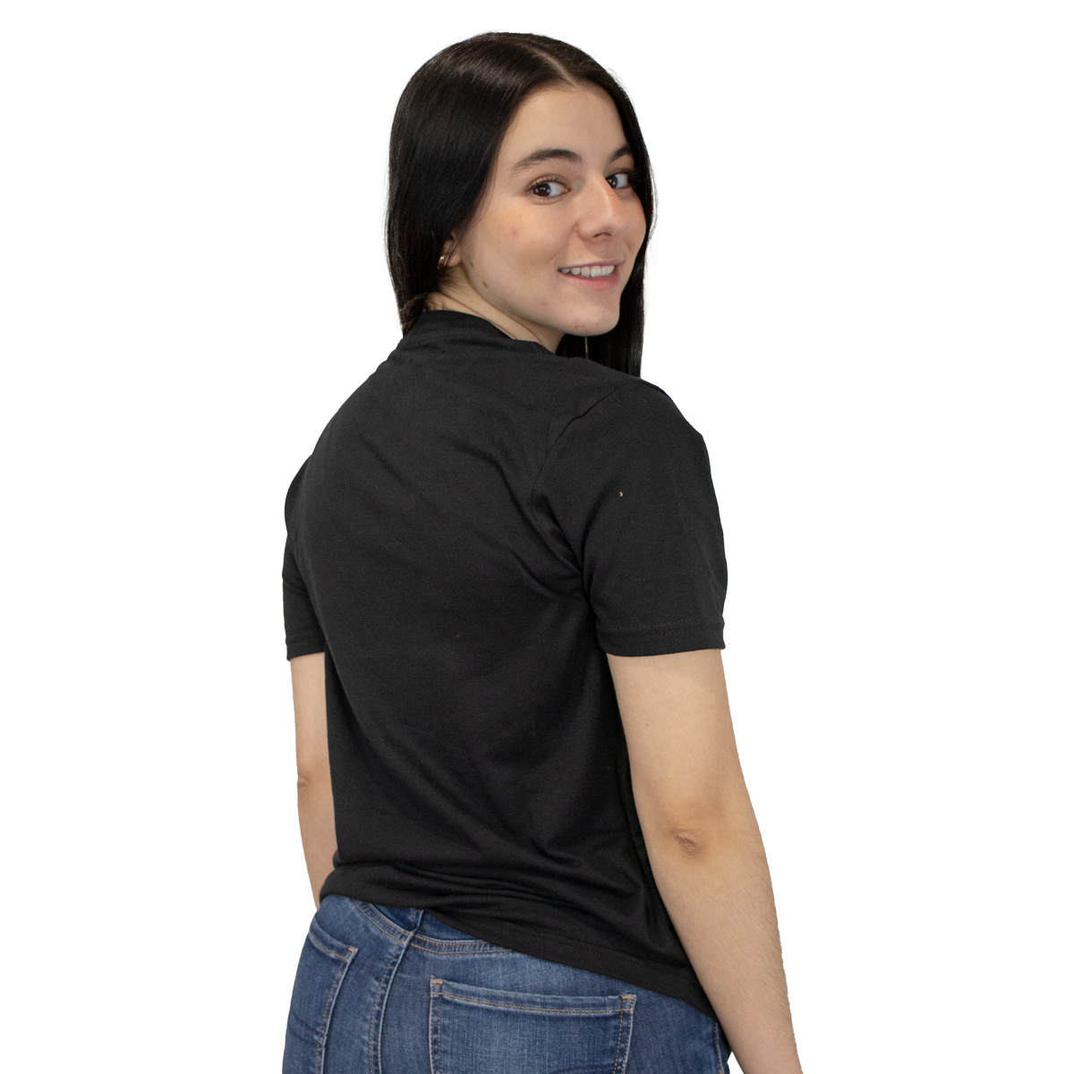 Foto 4 pulgar | Playera Slim Fit Indicum Denim Negro para Mujer