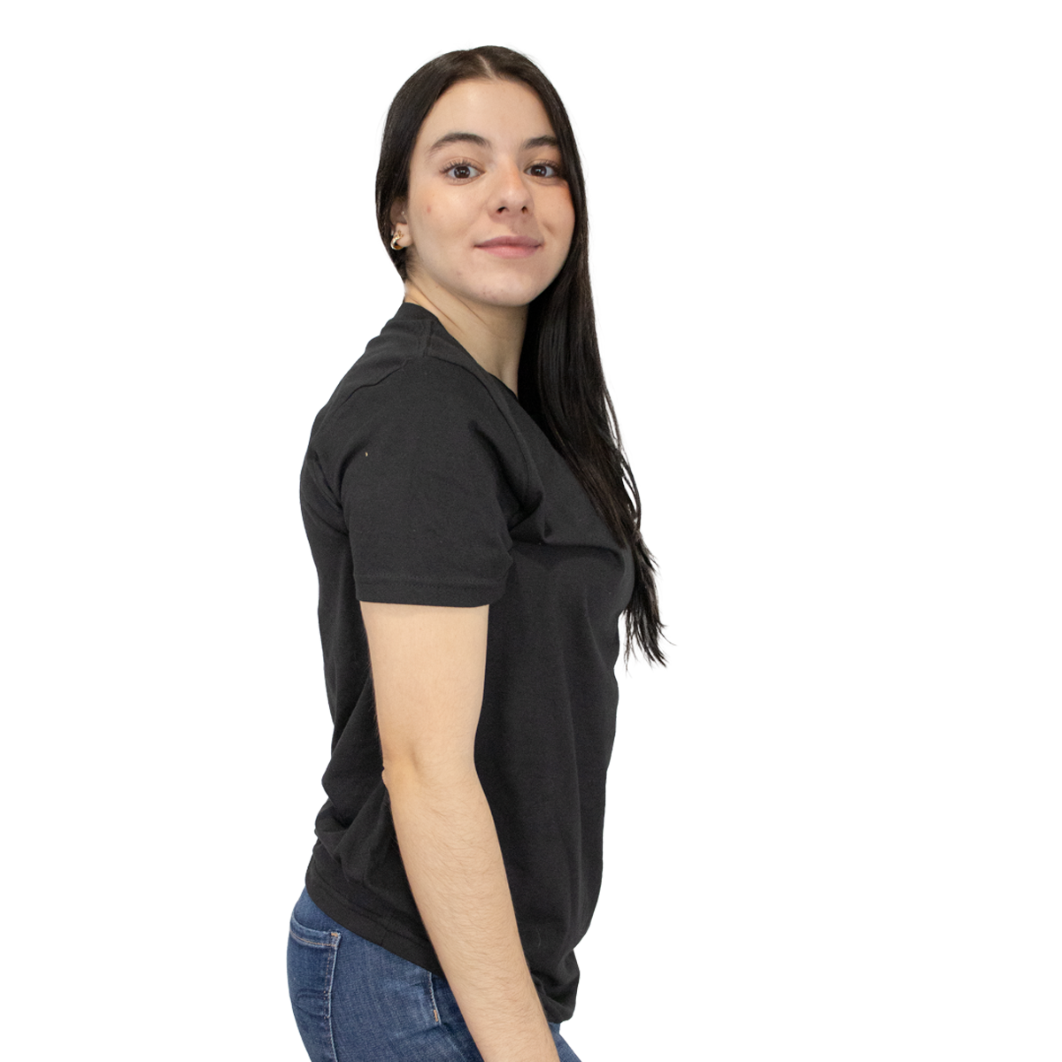 Foto 6 pulgar | Playera Slim Fit Indicum Denim Negro para Mujer
