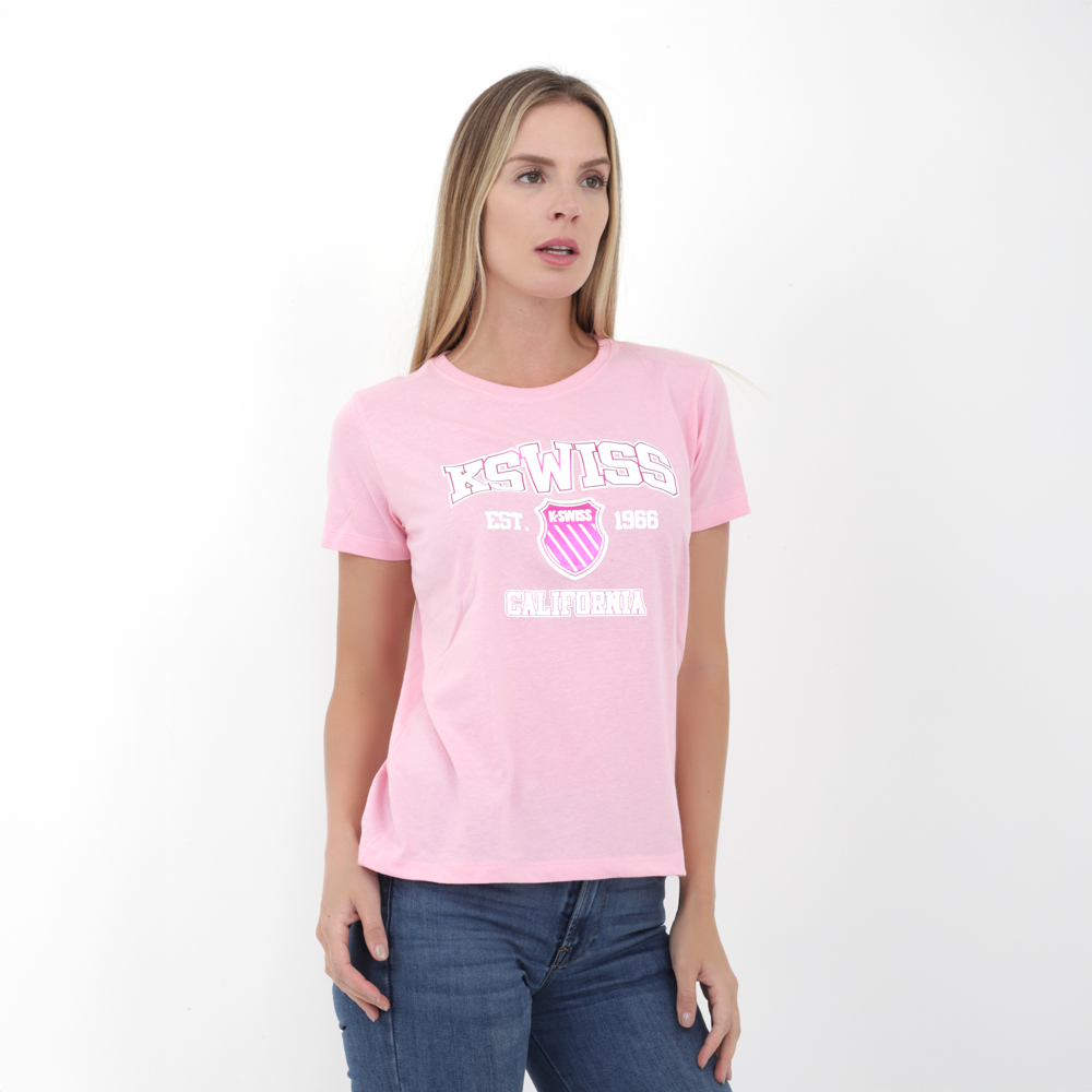 Foto 3 pulgar | Playera K-swiss Casual Jhoana  Para Mujer Color Rosa