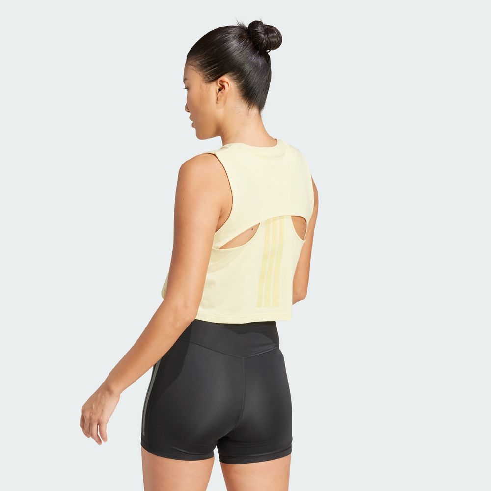 Foto 5 pulgar | Boxy Tank 3s Adidas Amarillo Mujer