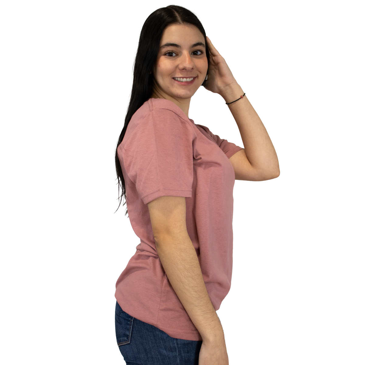 Foto 6 pulgar | Playera Básica Indicum Denim Rosa para Mujer
