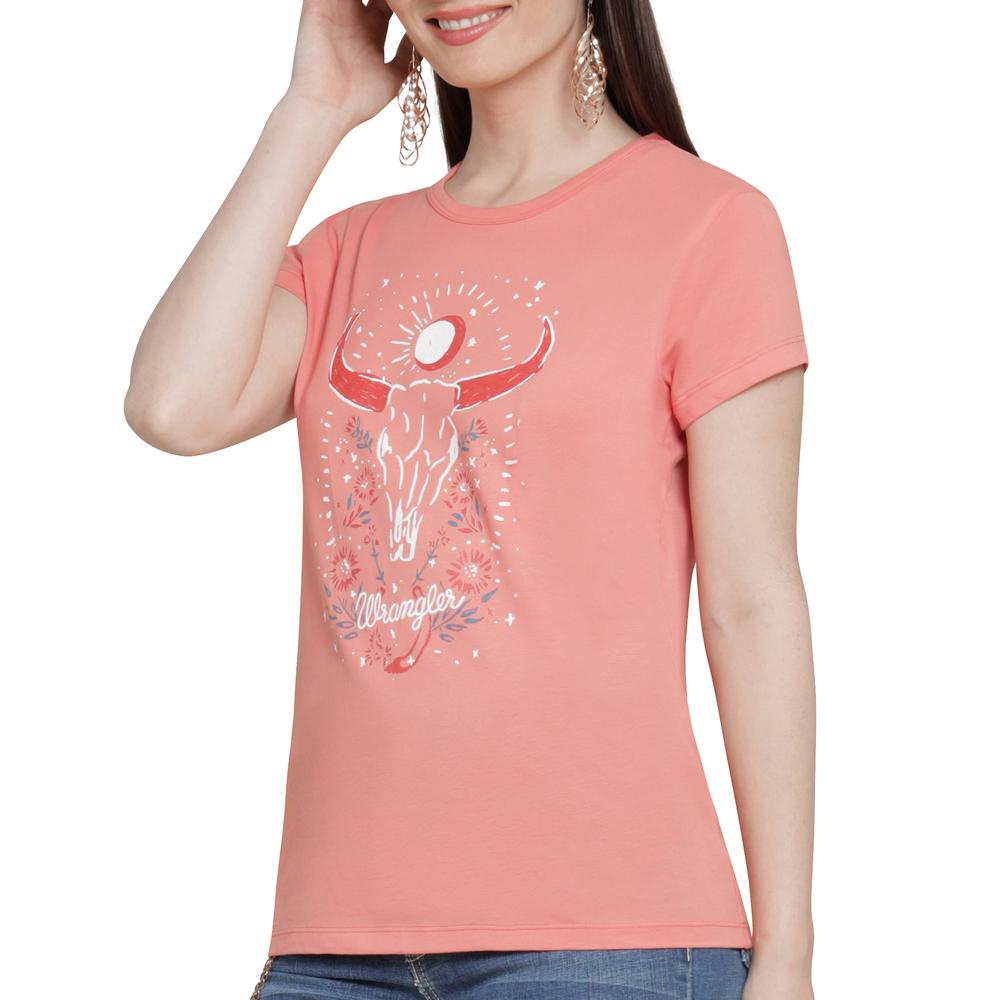 Foto 6 pulgar | Playera Wrangler Mujer Slim Manga Corta 274 Coral