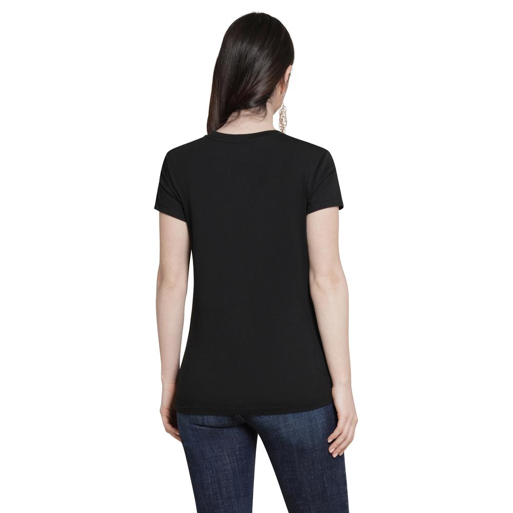 Foto 4 pulgar | Playera Wrangler Mujer Slim Manga Corta 325 Negro