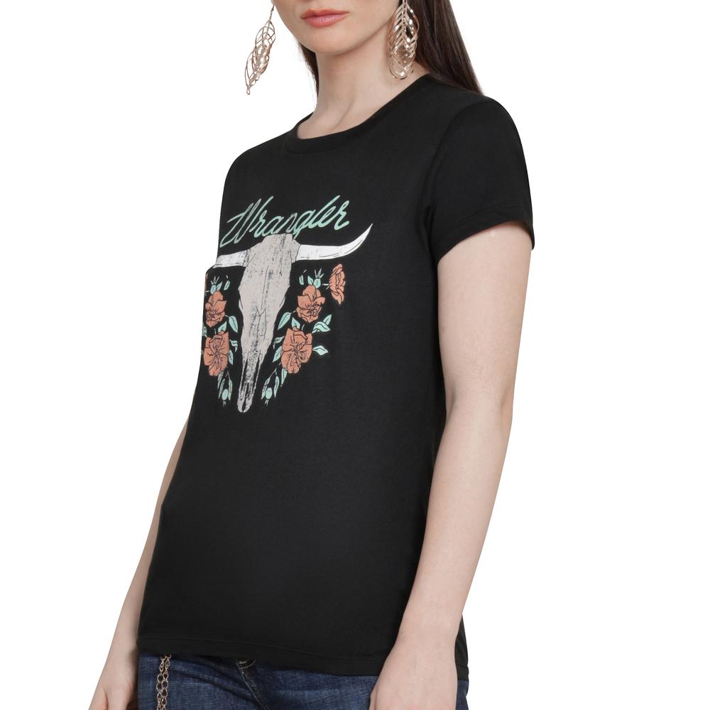 Foto 6 pulgar | Playera Wrangler Mujer Slim Manga Corta 325 Negro