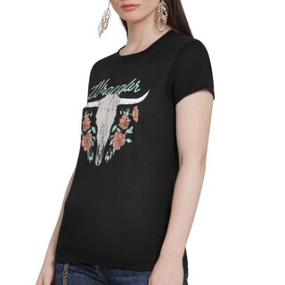 Foto 5 | Playera Wrangler Mujer Slim Manga Corta 325 Negro