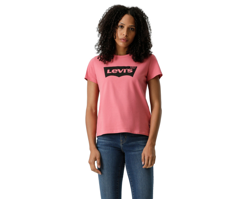 Foto 1 | Playera Levi’s Rosa Manga Corta Cuello Redondo