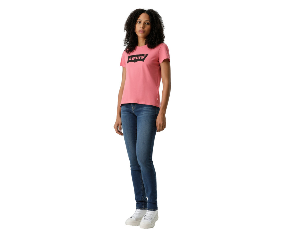 Foto 5 pulgar | Playera Levi’s Rosa Manga Corta Cuello Redondo