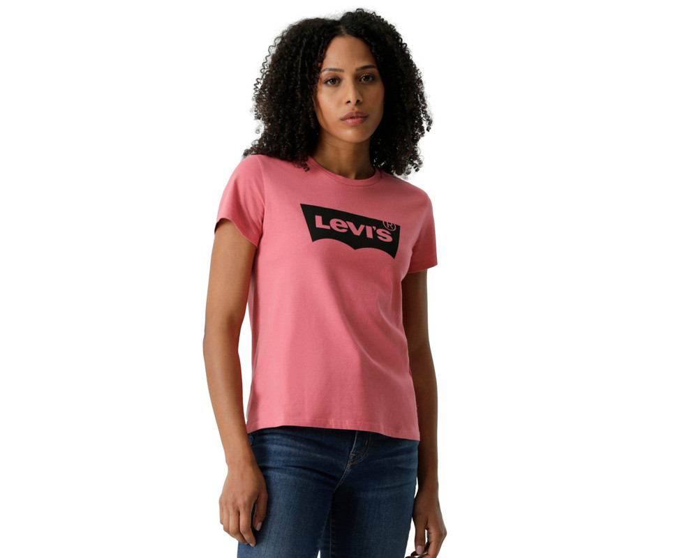 Foto 6 pulgar | Playera Levi’s Rosa Manga Corta Cuello Redondo
