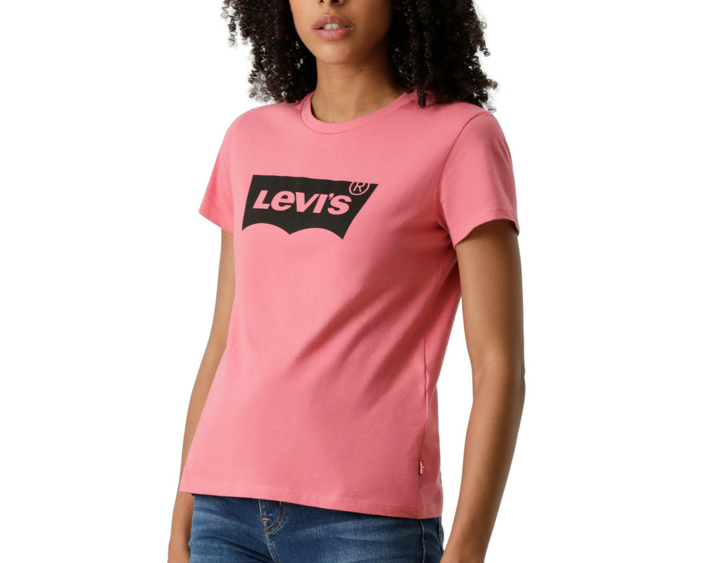 Foto 7 pulgar | Playera Levi’s Rosa Manga Corta Cuello Redondo