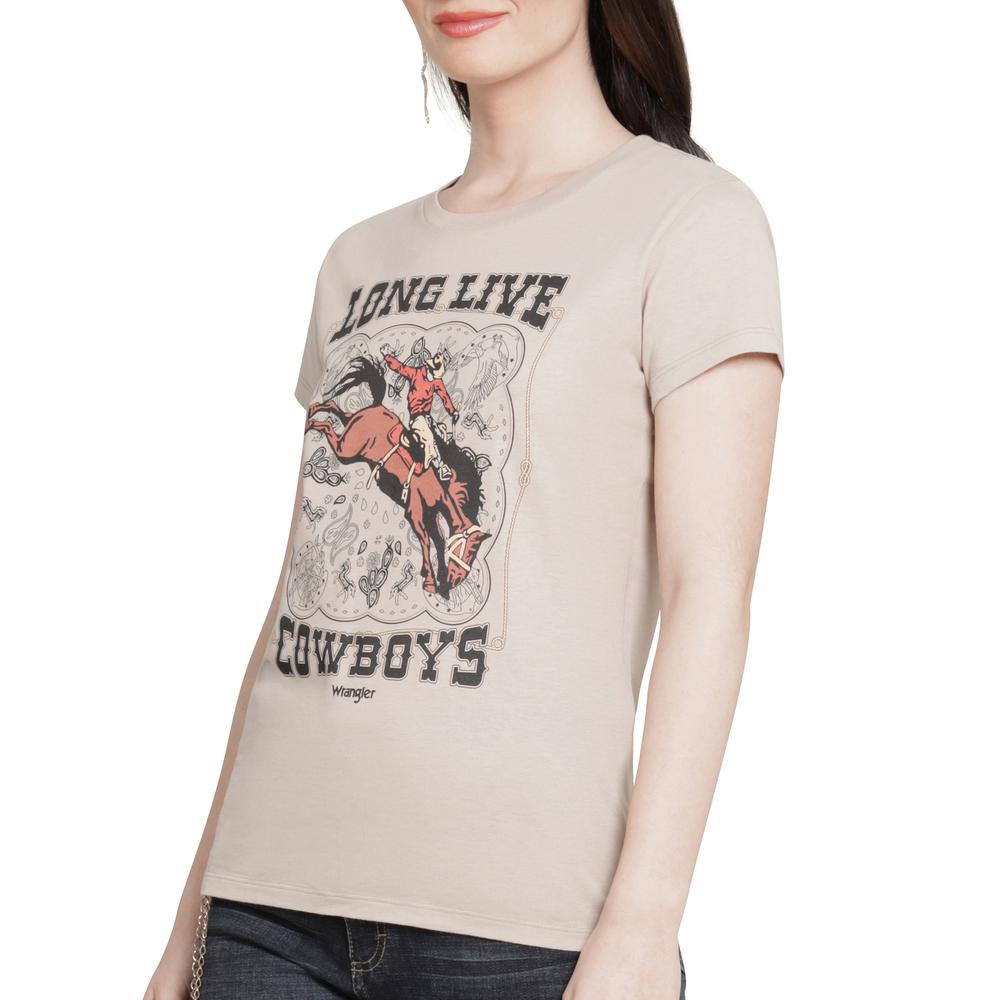 Foto 6 pulgar | Playera Wrangler Mujer Slim Manga Corta 326 Cafe