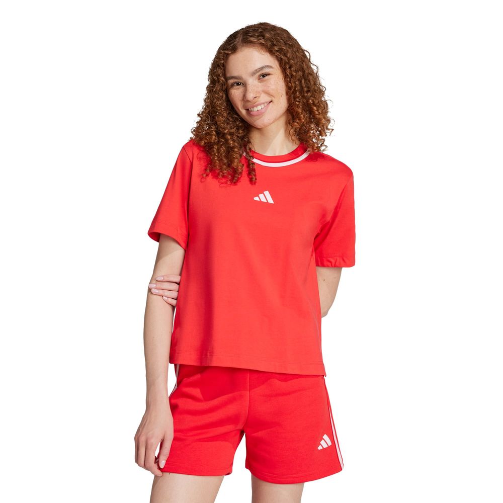 Foto 3 pulgar | Playera W Cb T Adidas Roja para Mujer