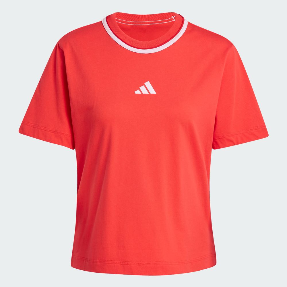 Foto 4 pulgar | Playera W Cb T Adidas Roja para Mujer