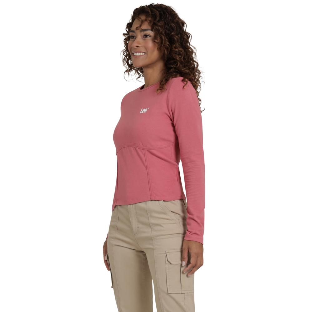 Foto 3 pulgar | Playera Lee Mujer Quality Genuine Slim Fit 517 Rosa