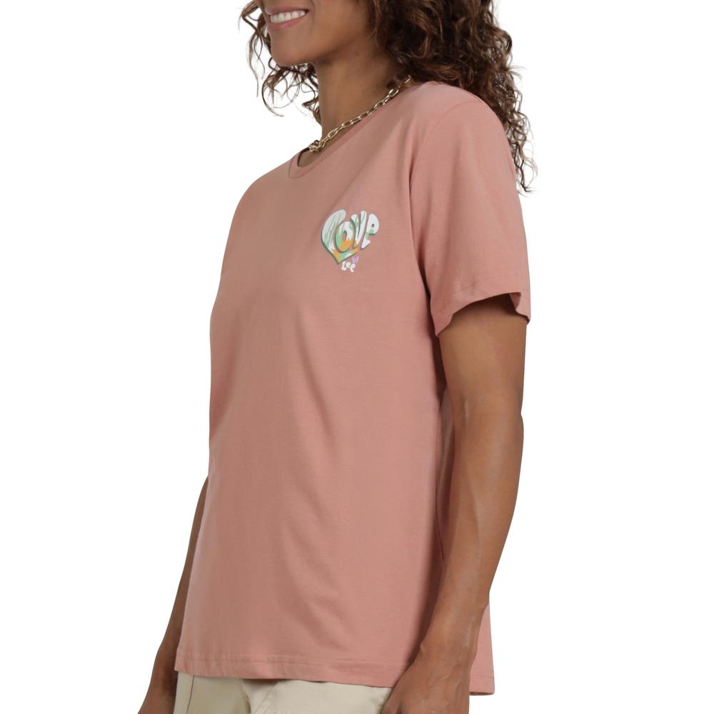 Foto 6 pulgar | Playera Lee Mujer Vintage Slim Fit 301 Coral