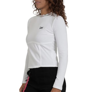 Foto 5 | Playera Lee Mujer Quality Genuine Slim Fit 518 Blanco
