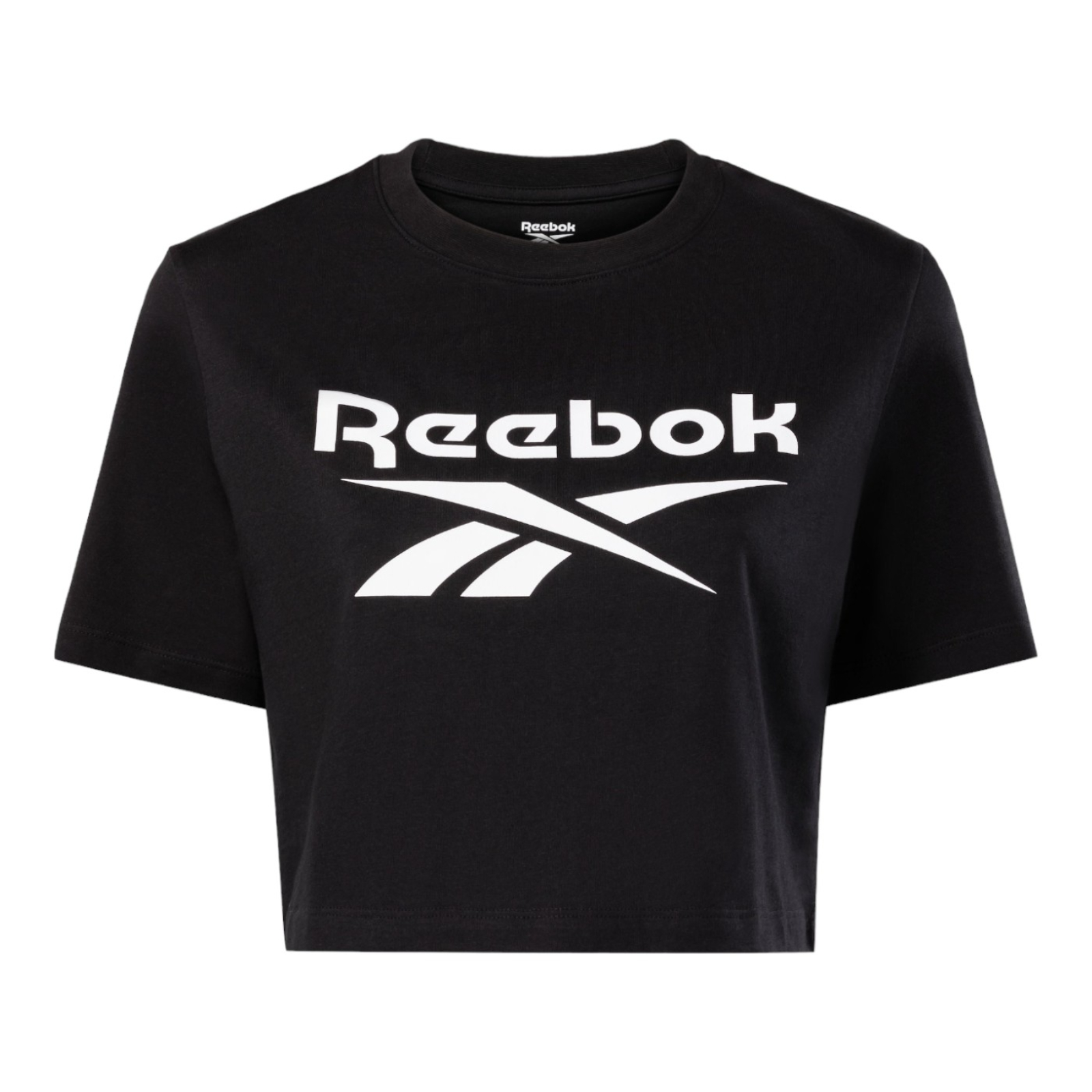 Foto 2 pulgar | Playera Reebok Crop Para Mujer Color Negro Modelo 100034775