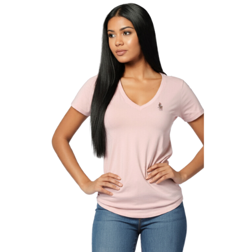 Foto 2 pulgar | Playera Hpc Polo Cuello V Rosa para Mujer